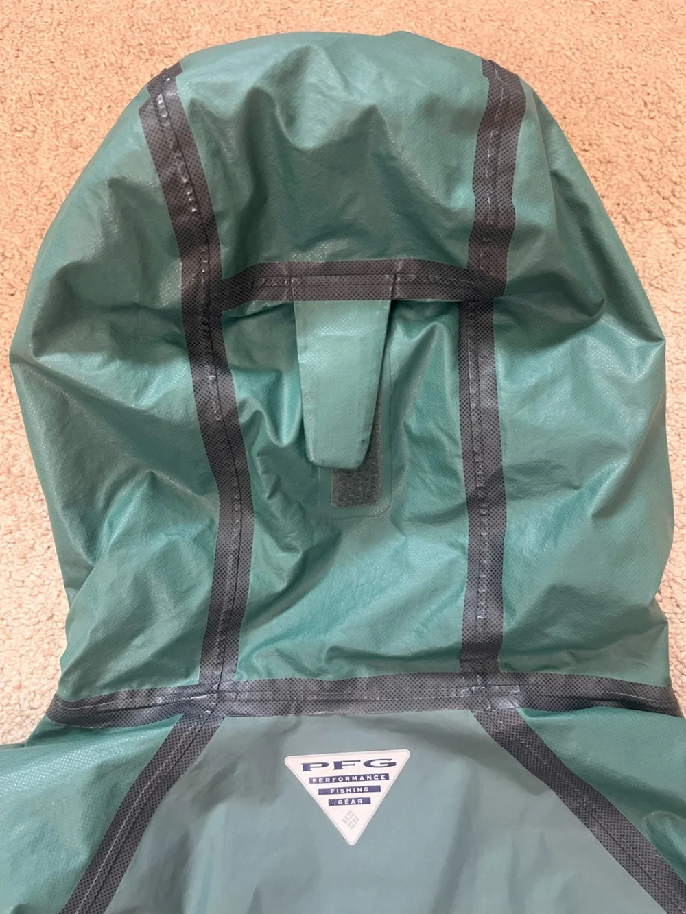 Columbia PFG Out Dry Hooded Rain Jacket Windbreaker Mens Medium Green Nylon